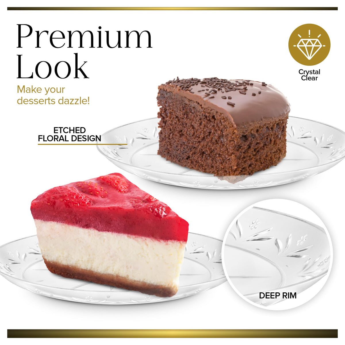 Stock Your Home 7 Inch / Clear / Modern Plates