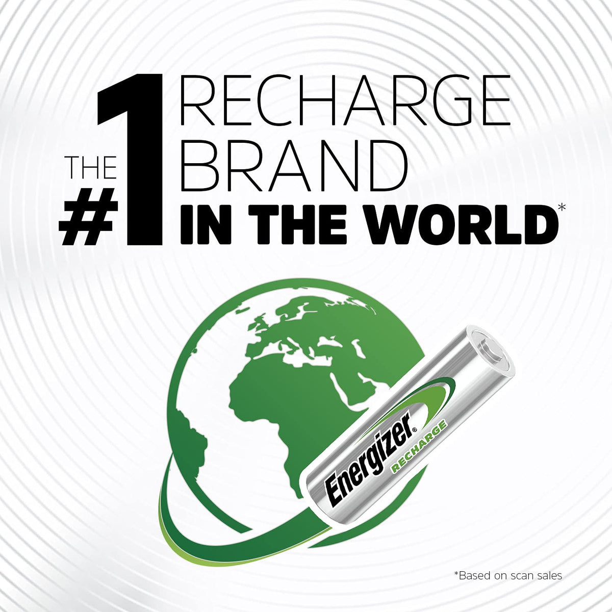 Rechargeable AA Batteries by Energizer – 4 count, Silver, Pack of 4, Model E001170607