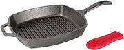 Lodge Pre-Seasoned Cast Iron Square Grill Pan, 10.5 Inches