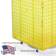 Azar Displays Pegboard + Hooks / Yellow / 14 inches (W) x 14 inches (D) x 21 inches (H) Display Racks