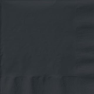 Creative Converting Beverage Napkins 5"X5" 50/Pkg-Black Velvet