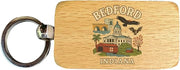 Bedford Indiana Keepsakes Souvenir 2.5x1-Inch Wooden Keychain