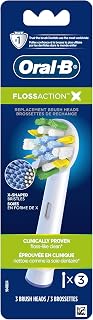 Oral-B Floss Action Replacement Electric Toothbrush Heads - 3ct