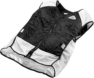OccuNomix Techniche Hybrid Cooling Vest with both Hyperkewl Evaporative Cooling AND CoolPax PCM cooling, Black, Medium