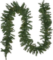 Northlight Pre-Lit Northern Pine Commercial Christmas Garland - Warm White LED Lights, 50' x 10", Green