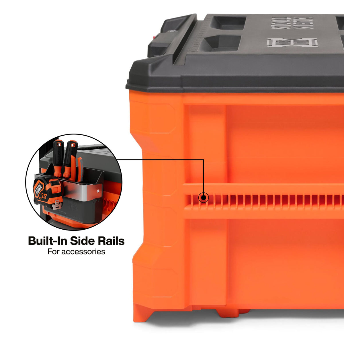 MODbox 3-Drawer Tool Box Organizer by KLEIN TOOLS – 50.0 pounds, Polymer,Alloy Steel, Orange, Model 54823MB