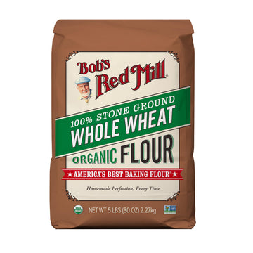 Organic Whole Wheat Flour by Bob's Red Mill – 5 Pound (Pack of 1), Model BRM-206