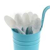 AmerCareRoyal Medium Weight Individually Wrapped Disposable Polypropylene Plastic Teaspoons for Restaurants and Catering – 5.9", Paper, White, Pack of 1000, Model P2203FW-C