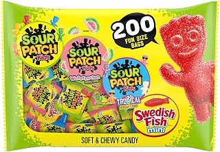 Sour Patch Kids and Swedish Fish Mini Soft and Chewy Candy Variety (200 Count)