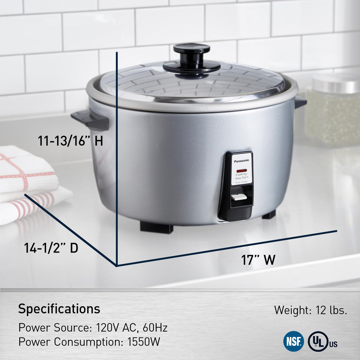 Panasonic 23 Cup / 120V / Cooker Commercial Rice Cookers
