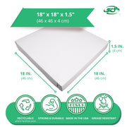 SOUTHERN CHAMPION TRAY 18" Length x 18" Width x 1-7/8" Height / White / 1 Bakery Take Out Containers