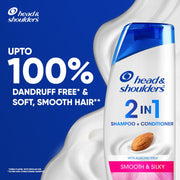 Smooth and Silky 2-in-1 Anti Dandruff Shampoo + Conditioner (180ml) by Head & Shoulders – 1 Count (Pack of 1), Model 82272336