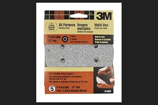 3M Sanding Disc Hook&Loop 5" 40grit Fits Many Brands of 5" Orbital Sanders Card of 5