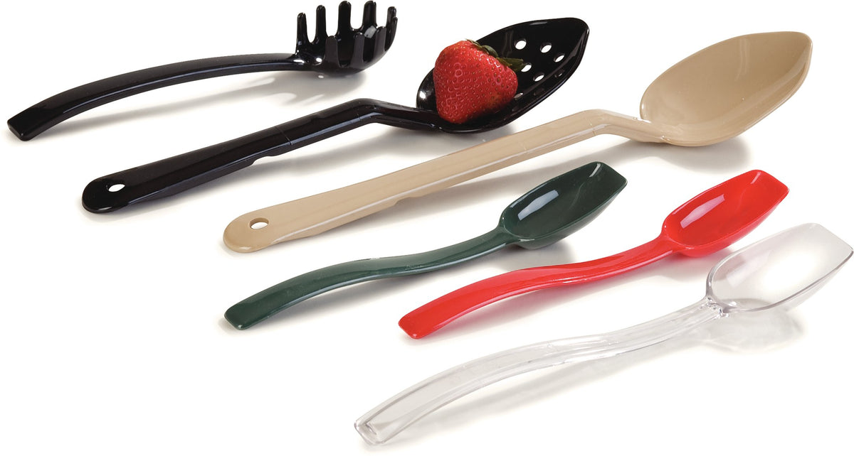 CFS Perforated Buffet / Salad Serving Spoon by Carlisle FoodService Products – 0.8 fluid_ounces, Polycarbonate, Buff, Model 447101
