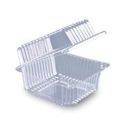 DFI LBH513 - 5" Square Deep Clear Hinged Plastic Container - 500 per case by Detroit Forming – 5 inches, 500.0 milliliters, Plastic, Clear, Model LBH-513 (20D)