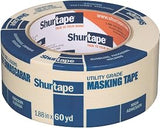 Shurtape CP 83 Utility Grade, High Adhesion Masking Tape, 48mm x 55m, Natural, 1 Roll (250185)