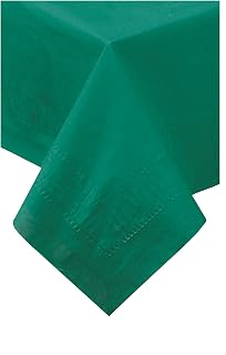 Hoffmaster 220637 Tissue/Poly Tablecover, 3 Ply, 108" Length x 54" Width, Hunter Green (Case of 25)