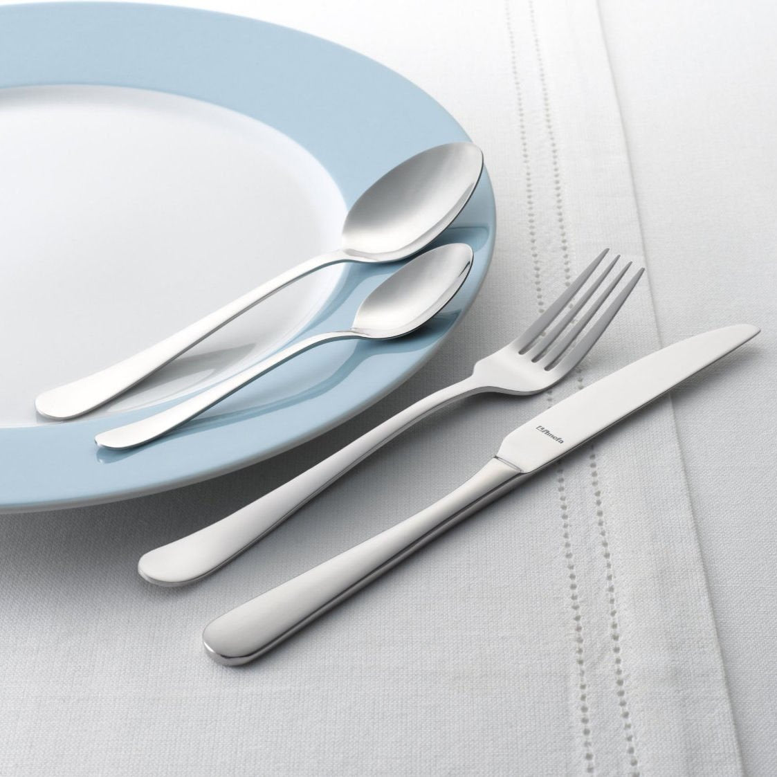 16-Piece Modern Austin Flatware Set by Amefa – Stainless Steel, Silver, Model 138000WF19G24