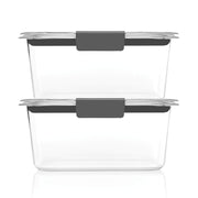 BPA-Free Food Storage Containers by Rubbermaid – 4.7 Cup, 1.1 liters, Plastic, Clear, Grey, Pack of 2