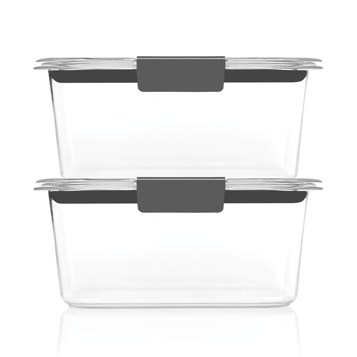 BPA-Free Food Storage Containers by Rubbermaid – 4.7 Cup, 1.1 liters, Plastic, Clear, Grey, Pack of 2