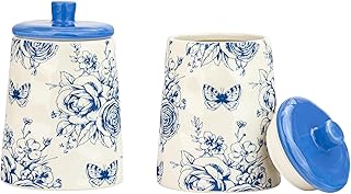 10 Strawberry Street Bella Flora Canister, Set of 2 (Butterfly Toile)