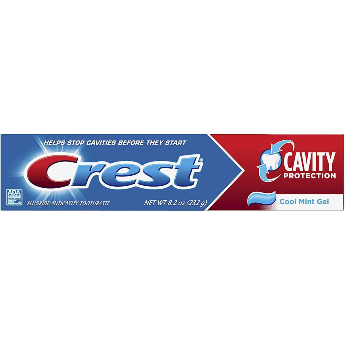Toothpaste Cavity Protection Cool Mint Gel (Pack of 6) by Crest – 8.2 Ounce (Pack of 6), Pack of 66, Model 92789