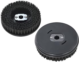 Global Industrial Replacement Scrub Brushes for Mini Floor Scrubber, 2 Pack