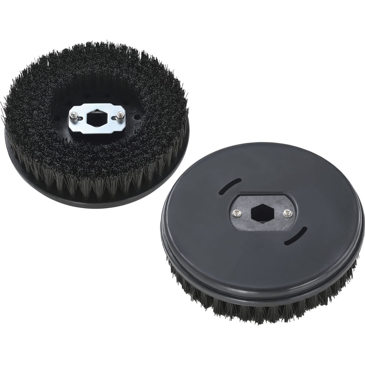 Replacement Scrub Brushes for Mini Floor Scrubber by Global Industrial – 5"L x 5"W x 2"H, Black, Model 2Bru