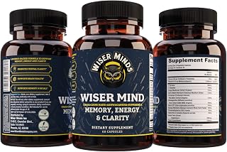Wiser Mind Nootropic | Memory, Focus, Mental Clarity Supplement | Lions Mane Ashwagandha