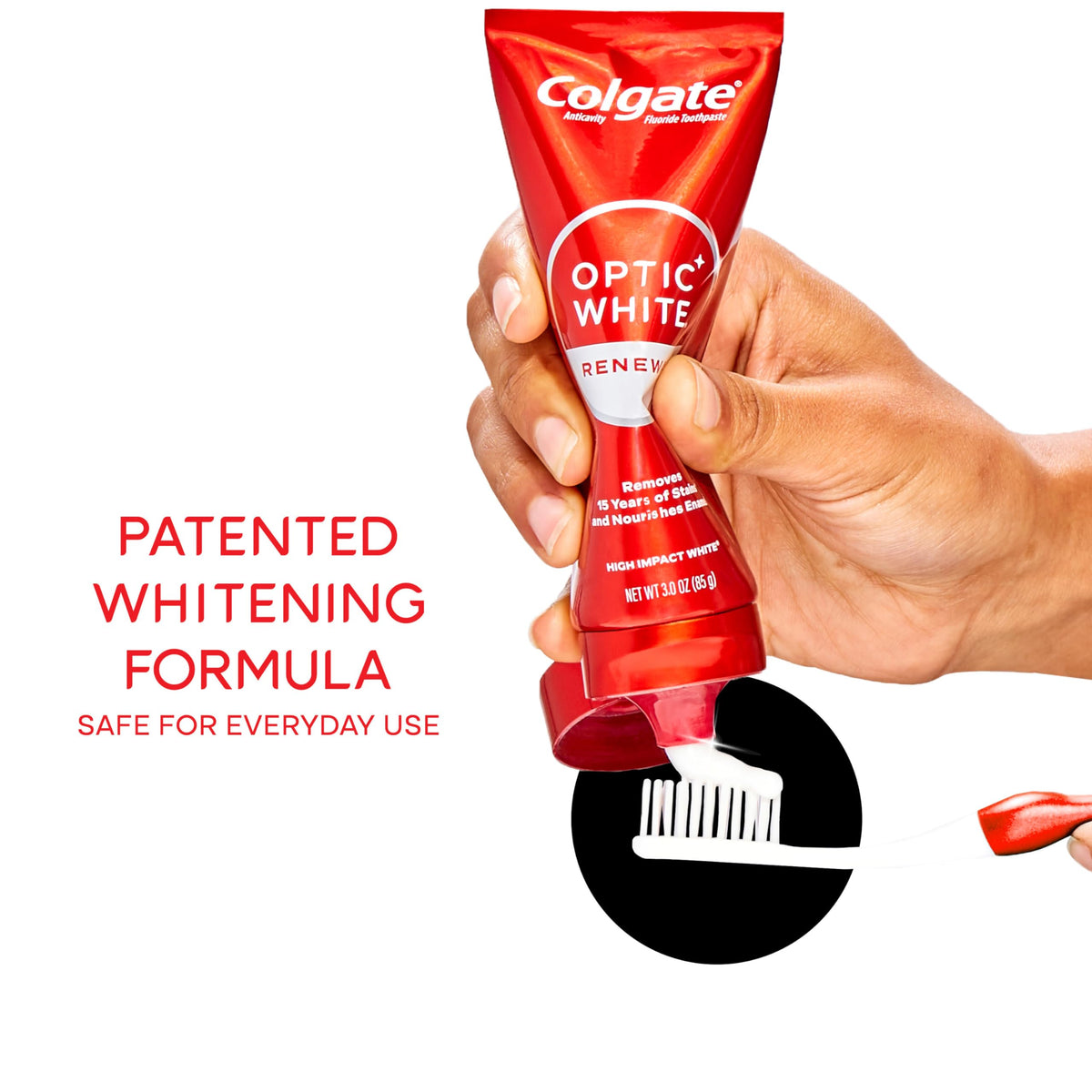 Optic White Renewal Teeth Whitening Toothpaste by Colgate – 1.5 Fl Oz (Pack of 2), Pack of 2, Model 61038726