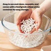Rocksheat Ceramic Pie Weights, 1.3 Lb with Wheat Straw Container