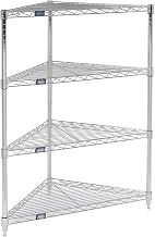 Corner Wire Shelving, 24"W x 18"D x 42"H
