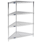 4-Shelf Industrial Corner Shelf Unit 24"W x 18"D x 54"H by Global Industrial – Metal, Chrome, Model 796554796554