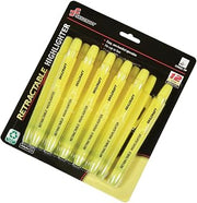 AbilityOne 7520015548210 - Retractable Chisel Tip Highlighter - 12 Pack - Yellow Ink - 12 units