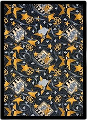 Joy Carpets Any Day Matinee Silver Screen Theater Area Rug, Charcoal
