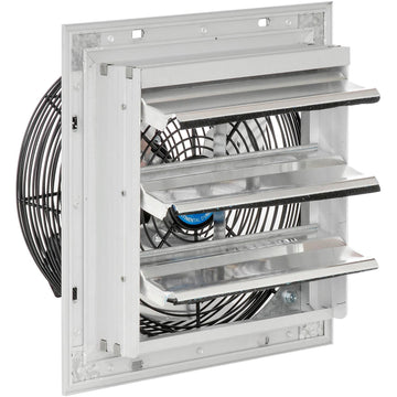 10" Exhaust Ventilation Fan With Shutter by CD-2 – Alloy Steel, Gray, Model 248448