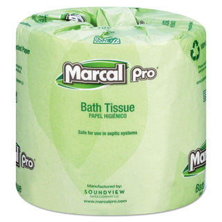 Pro Toilet Paper 100% Recycled - 2 Ply by Marcal – 48 Rolls (242 Sheets each), Paper, White, Pack of 48, Model 3001