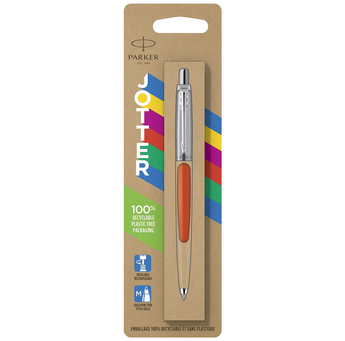 Jotter C.C. pen by Parker – 1 Count (Pack of 1), Plastic, multicolor, Model 2076054