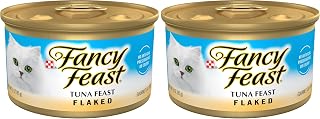Fancy Feast Purina Wet Cat Food Flaked Tuna Feast - 3 oz. Cans (Pack of 48)