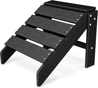 Polywood Poly-Wood SBO20BL South Beach Ottoman, Black