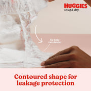 Snug & Dry Diapers by HUGGIES – 124 Count (Pack of 1), Rubber, White, Model 44676