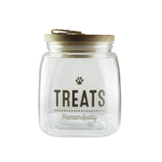 Pets Covered Jar 5.5x8.8" Clear by American Atelier – 5.5x8.8", 90.0 ounces, Glass, Clear, Model 303072