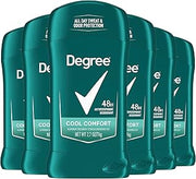 Degree Men Dry Protection Antiperspirant, Cool Comfort, 2.7 oz., Pack of 6