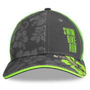 Performance Adjustable Trucker Hat for Men and Women by Headsweats – Polyester, Neon Green/Grey, Model 7743