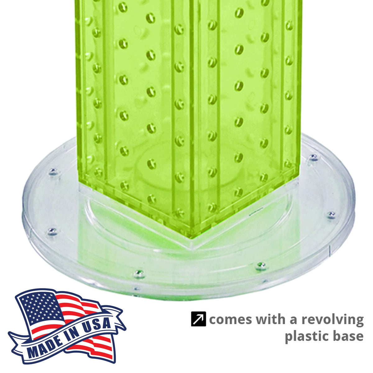 Azar Displays 4"W x 12"H / Green / Pegboard + Hooks Panels & Units