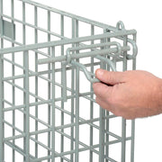 Wire Mesh Folding Open-Top Container by Global Industrial – 30.4 cubic_feet, Wire Mesh 2"x2", Gray Powder Coat Finish, Model 493395