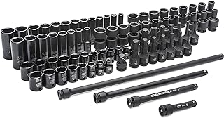 GEARWRENCH 80 Pc 3/8" Dr 6 Pt SAE/Metric Master Impact Socket Set | 89093