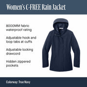 Women's Rain Jacket by Port Authority – 3X-Large, Deep Black, Model L714