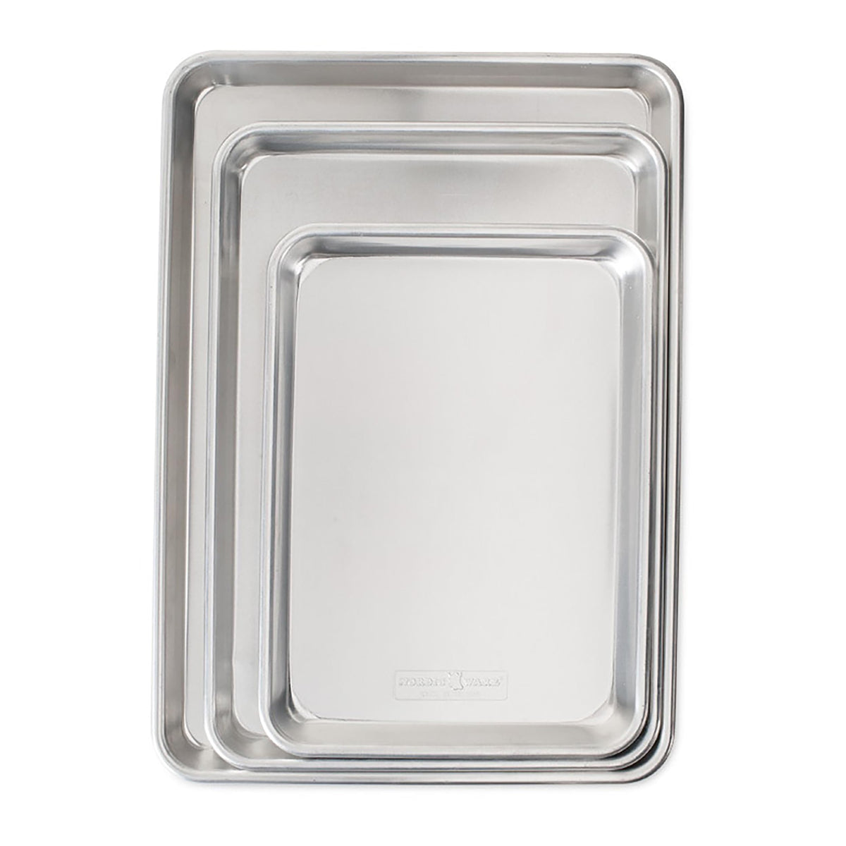 Nordic Ware Naturals Aluminum Bakeware Set, 3 Piece Bakers Assortment, Natural