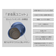 Water Bottle by THERMOS – 16.2 Ounces, 0.48 liters, Stainless Steel, ash blue, Model JOQ-480 ASB